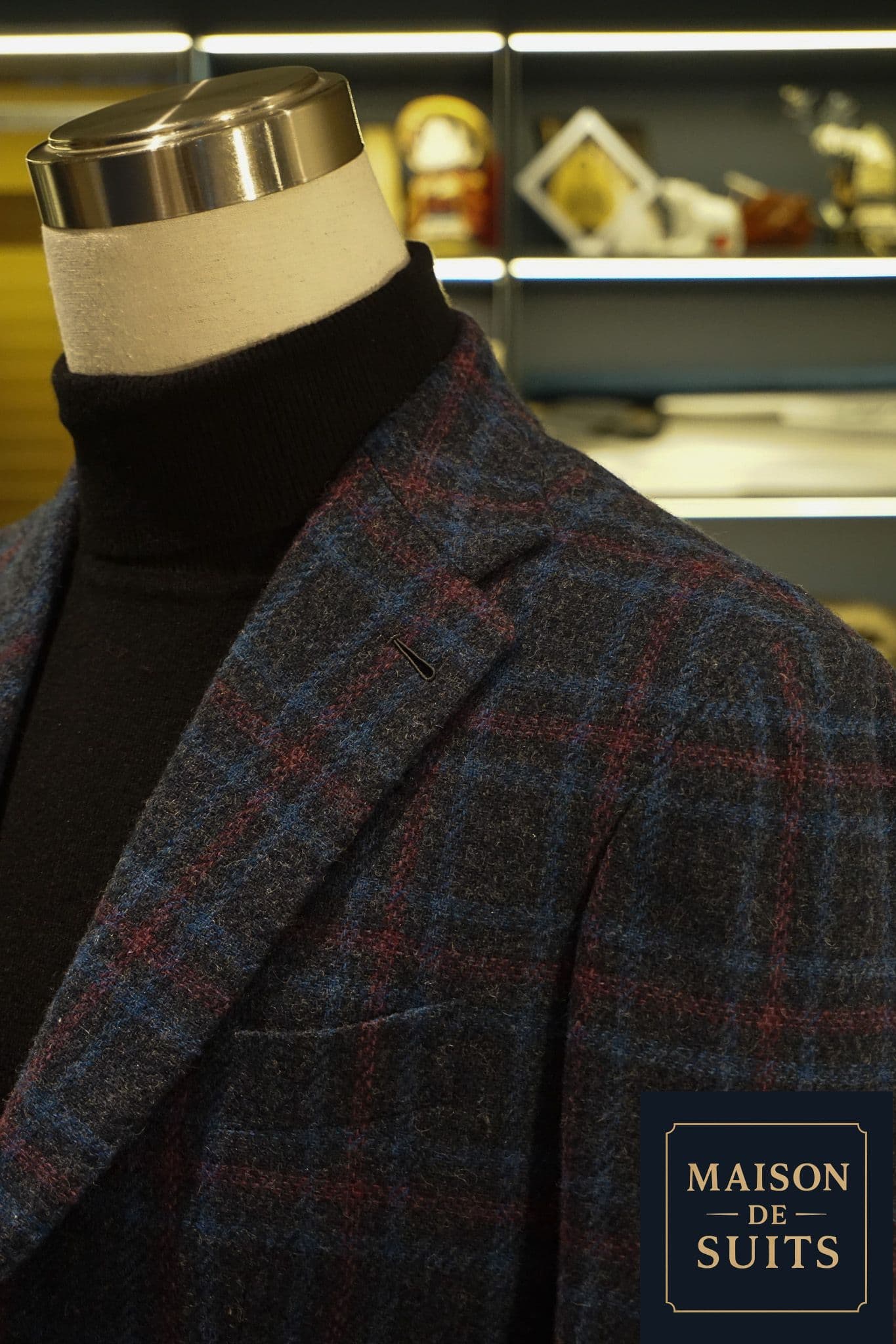 holland-and-sherry-single-breasted-navy-and-red-check-tweed-jacket