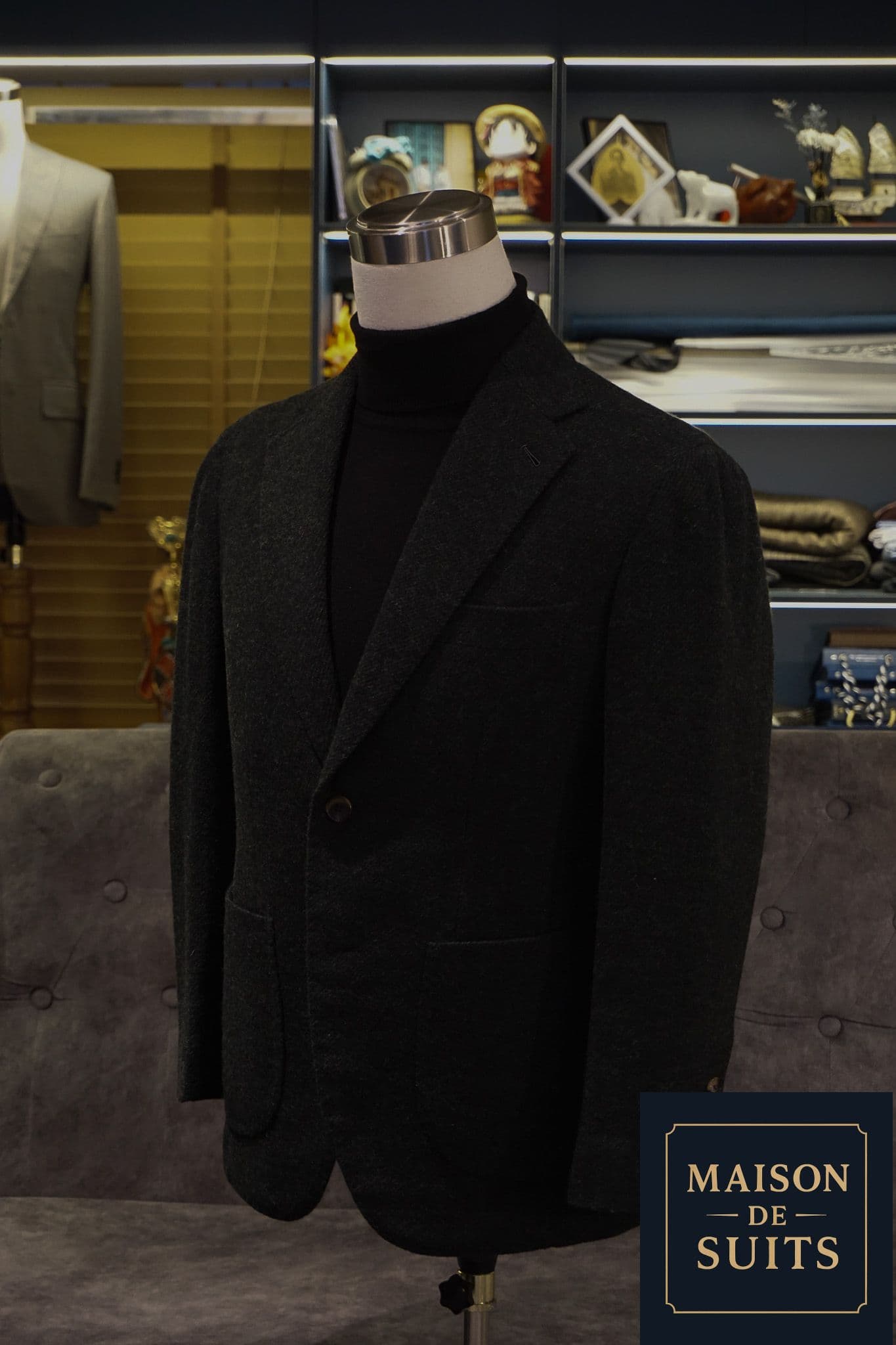 Dark Green Holland&Sherry Tweed Jacket