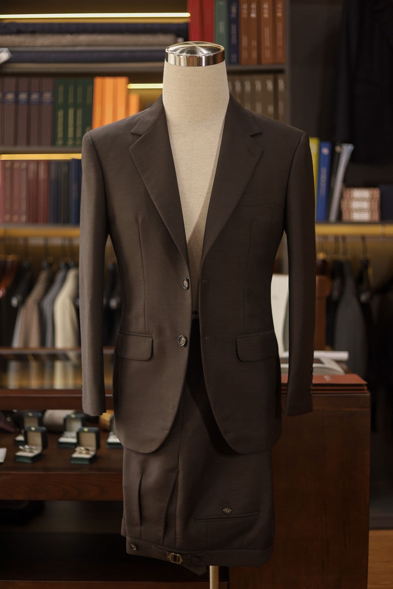 Brown Wool Morhair William Halstead Suit