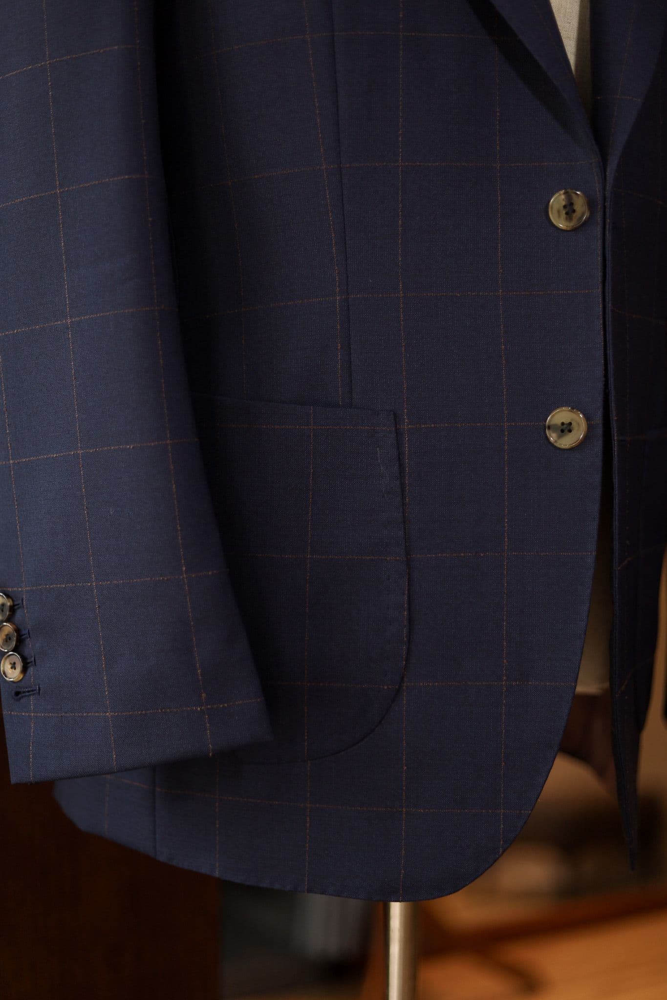 navy-orange-check-drapers-2-ply-single-breasted-jacket