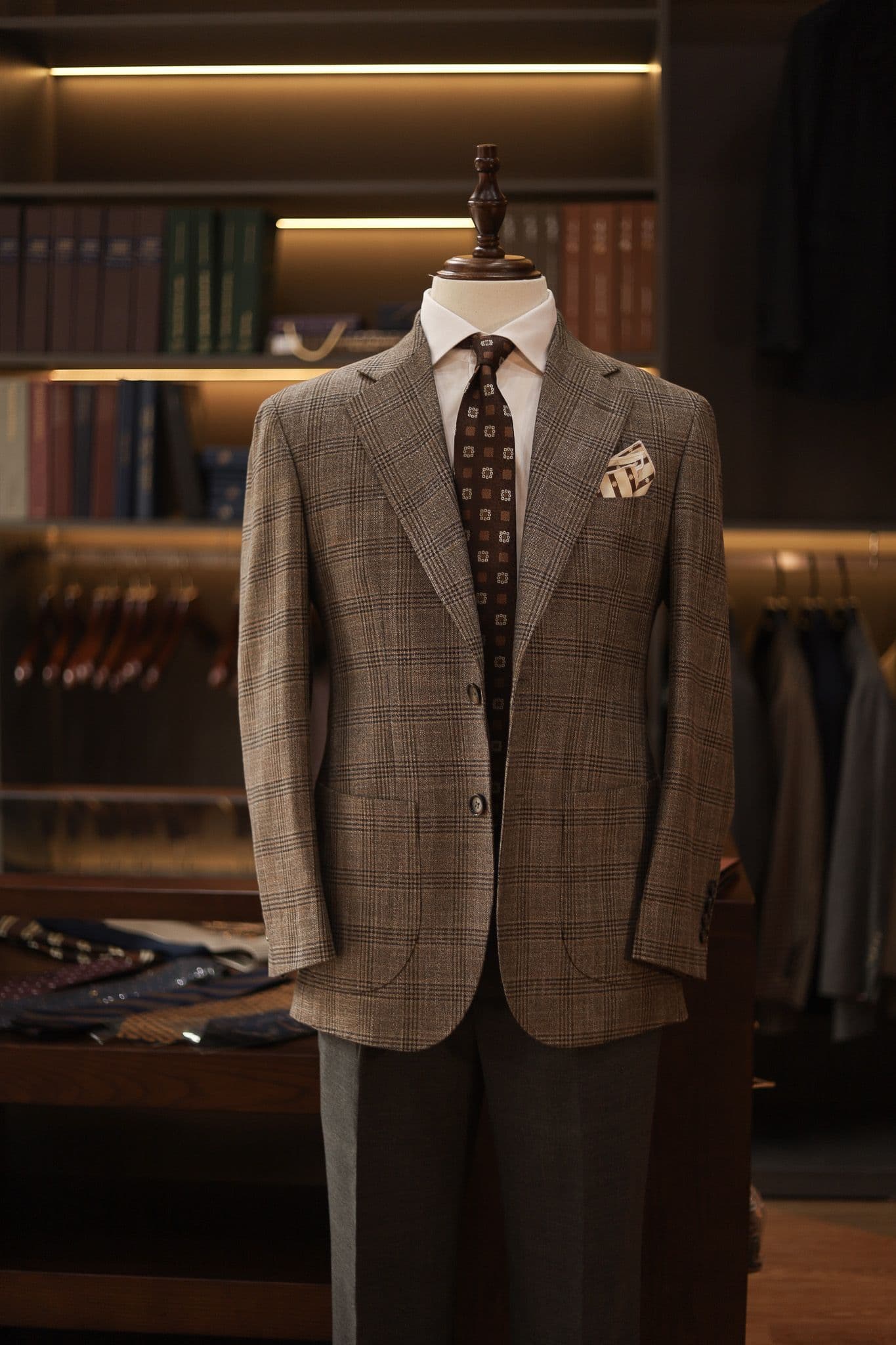 Cavani Brown Check Jacket