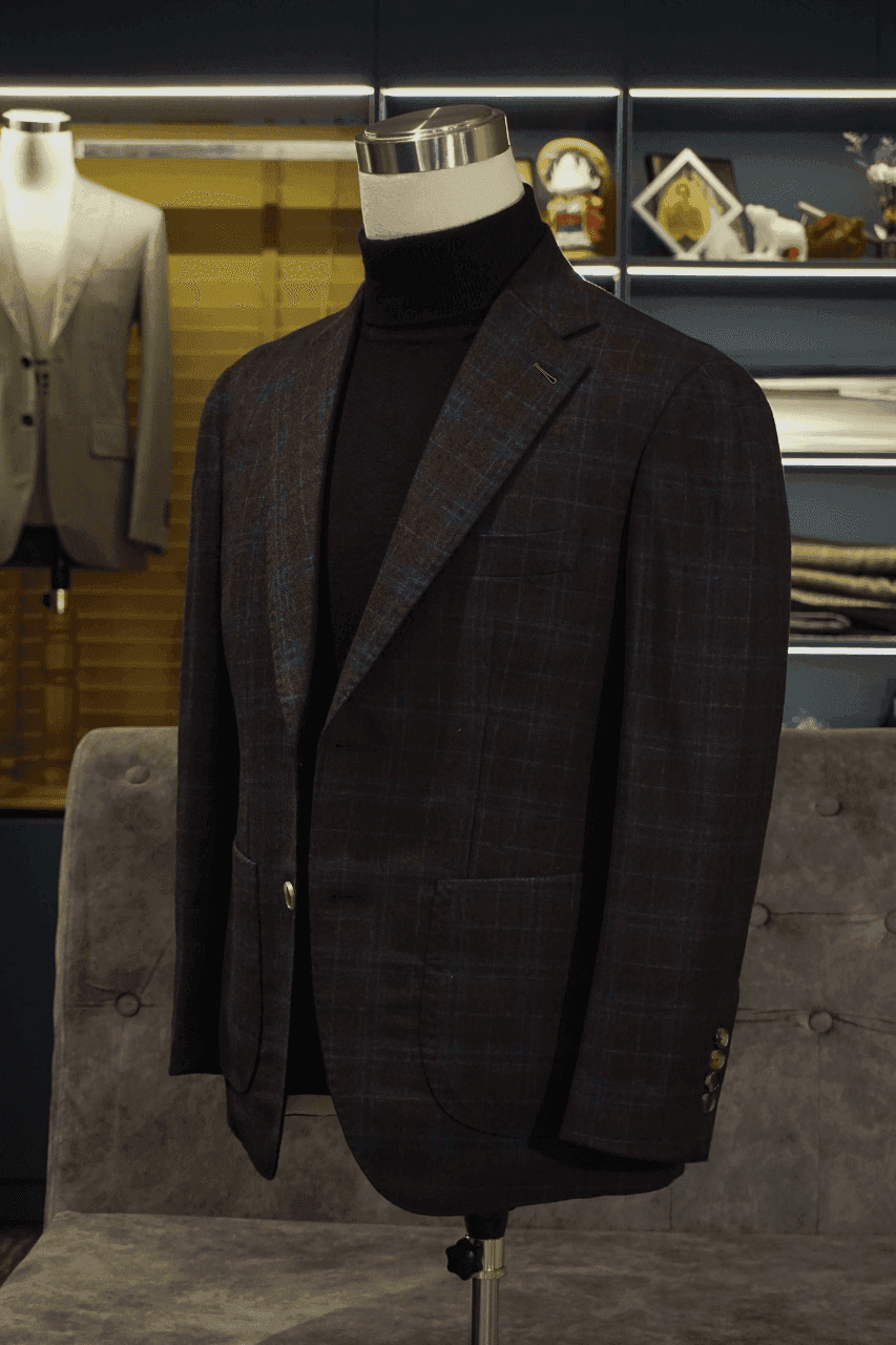 Scabal Single Breasted Check Jacket