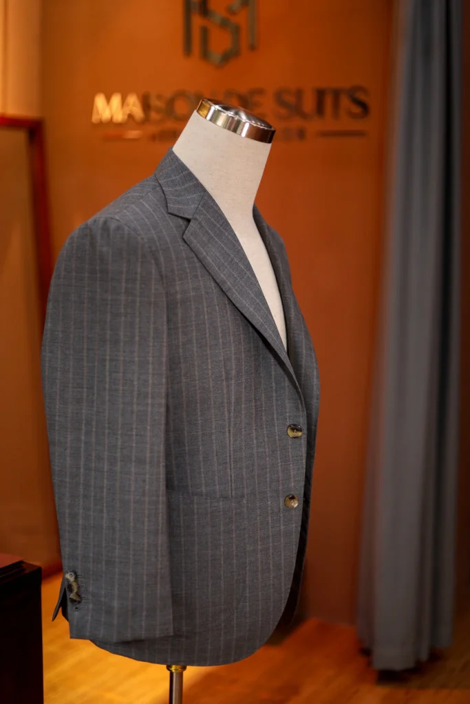 Drapers Italy Ascot 2 Ply Grey Pinstripe Suit - 3