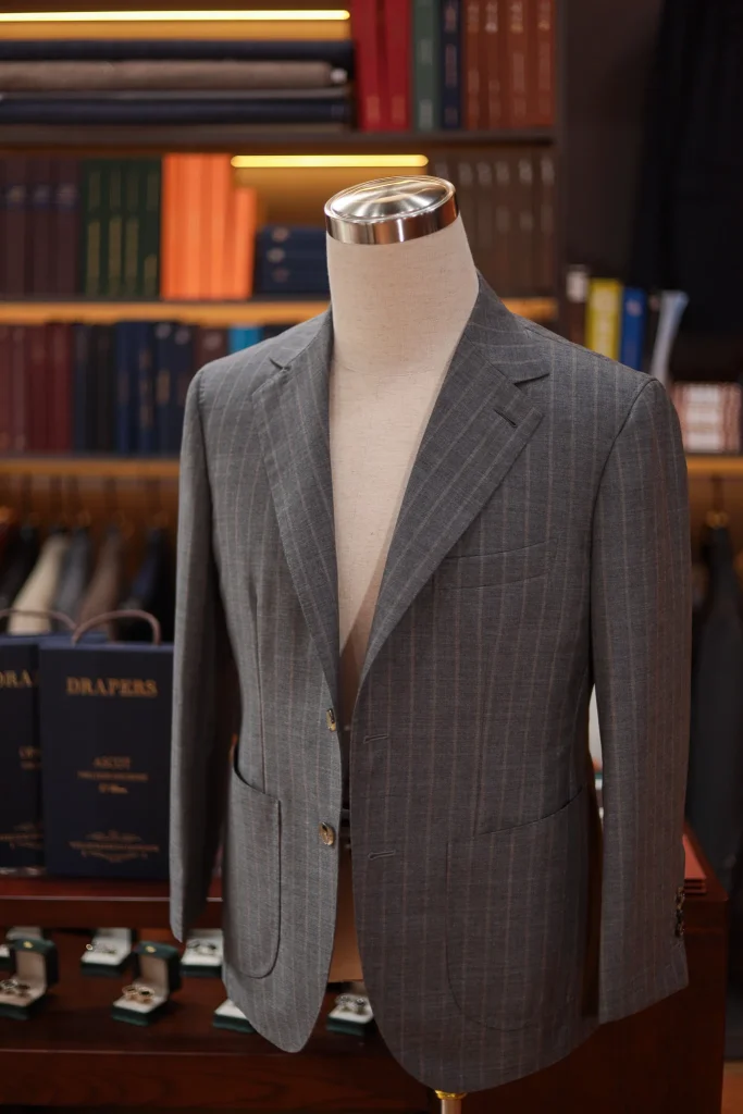 Drapers Italy Ascot 2 Ply Grey Pinstripe Suit - 5