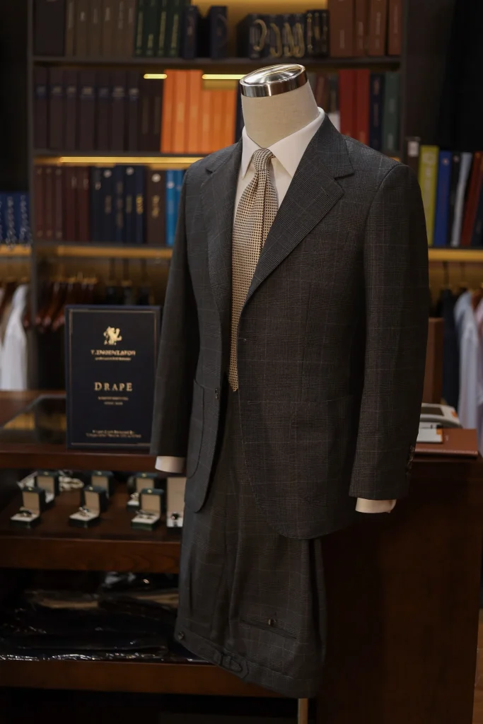 Tingeniator Drape Grey Glencheck Suit