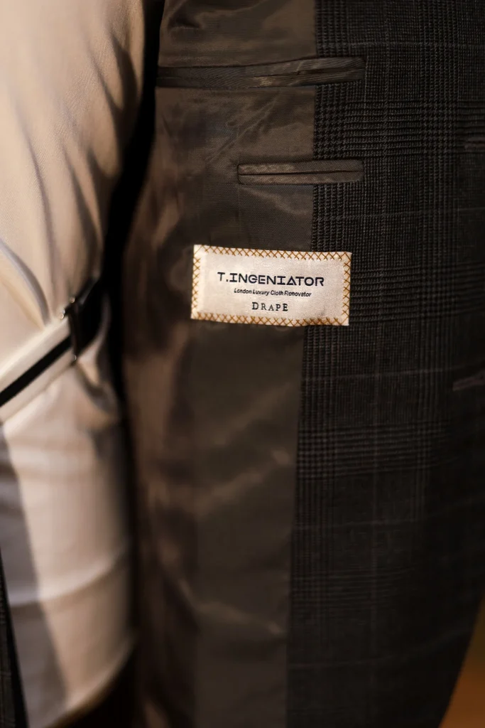 Tingeniator Drape Grey Glencheck Suit - 4