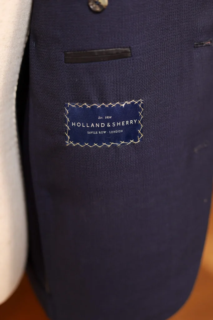 Holland&Sherry Navy Hopsack Jacket - 6