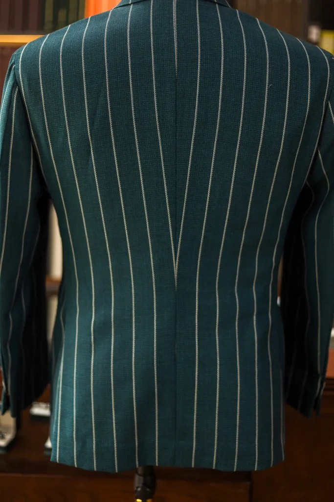 Holland&Sherry Green Pinstripe Hopsack Jacket - 4
