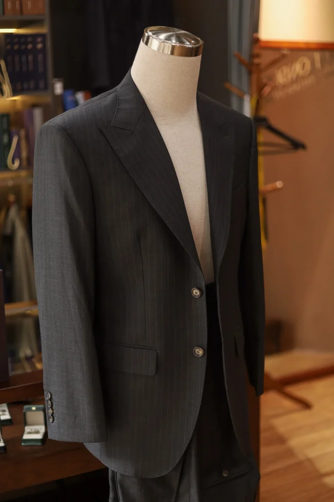 VBC Revenge Super 150’s Charcoal Pinstripe Suit - 1