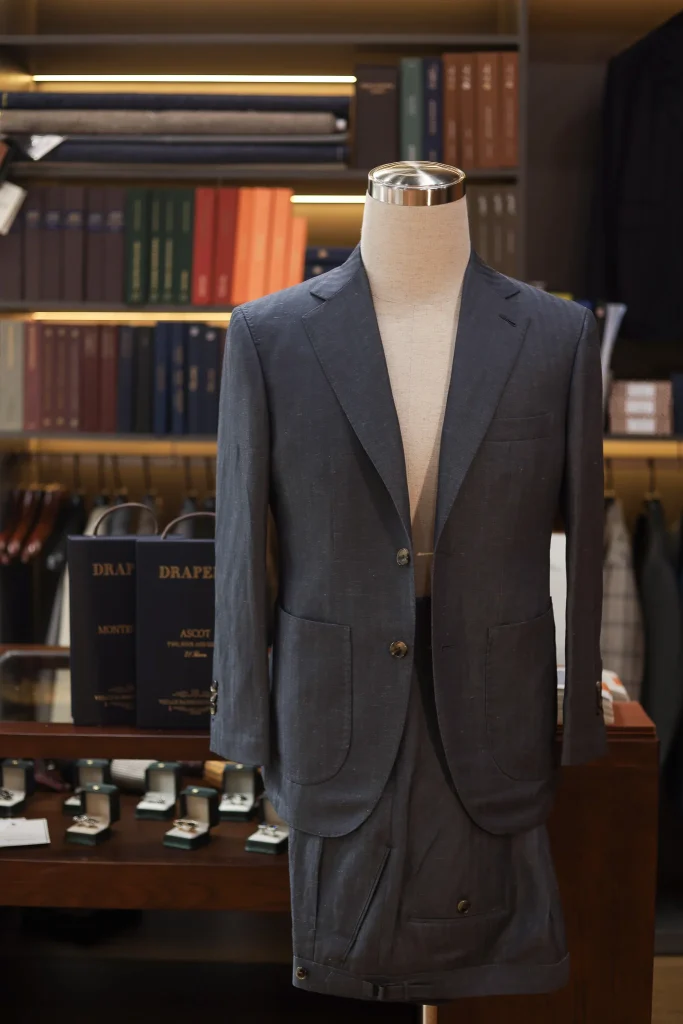 Drapers Golden Selection SS24 Bluestone Herringbone Suit