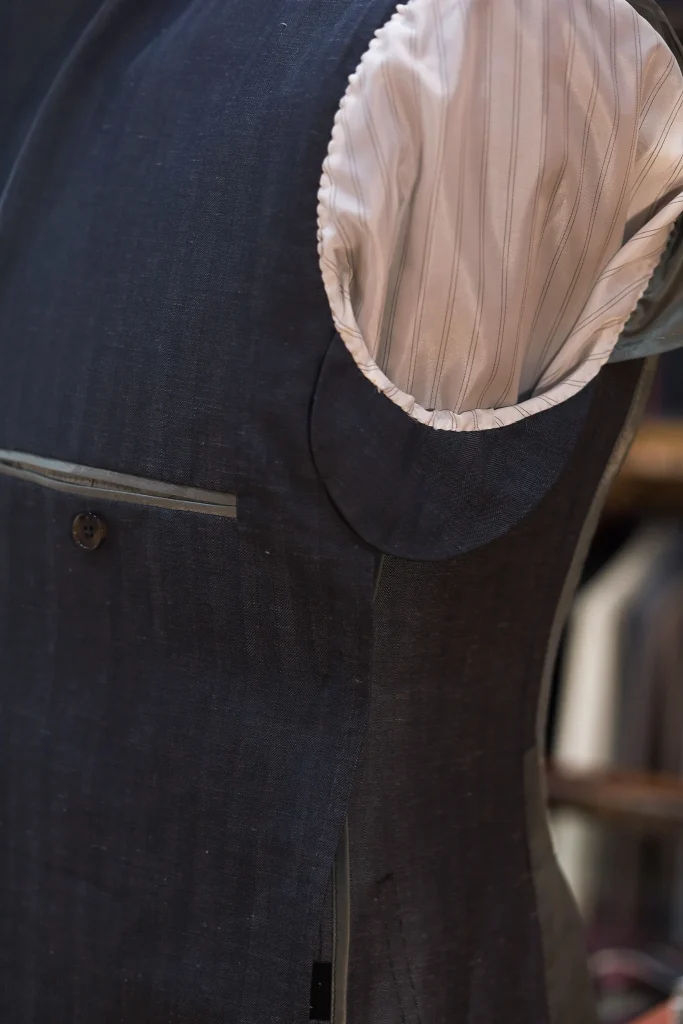 Drapers Golden Selection SS24 Bluestone Herringbone Suit - 8