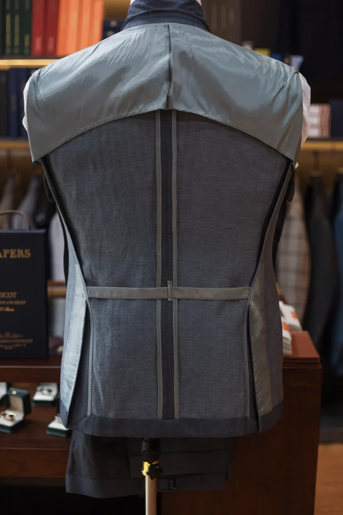 Drapers Golden Selection SS24 Bluestone Herringbone Suit - 9