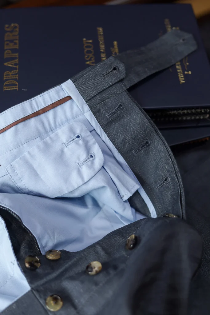 Drapers Golden Selection SS24 Bluestone Herringbone Suit - 12