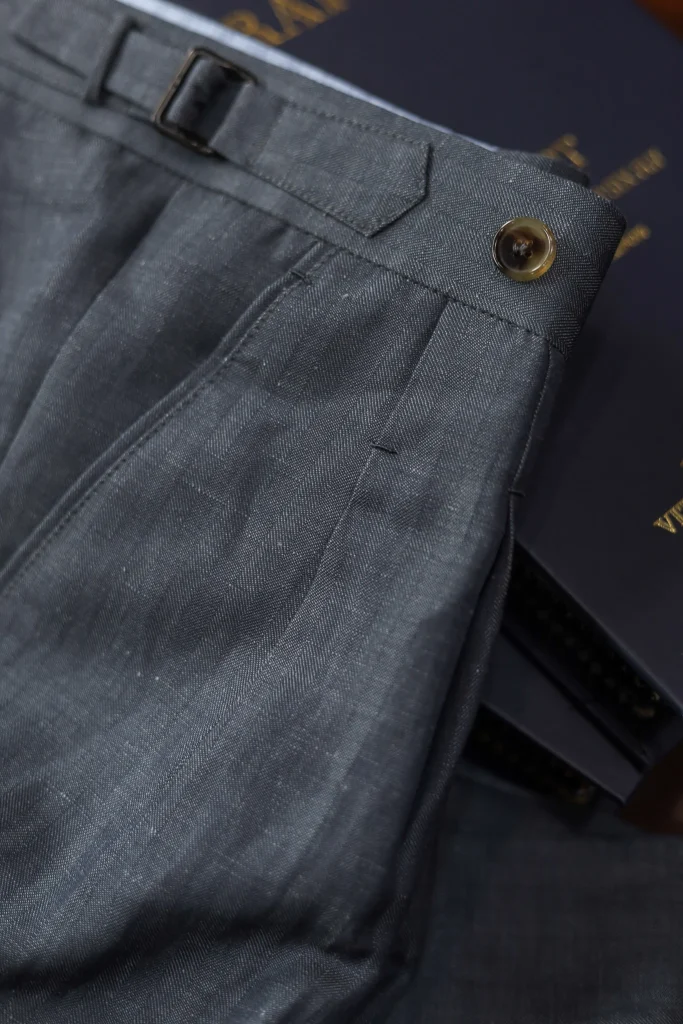 Drapers Golden Selection SS24 Bluestone Herringbone Suit - 13