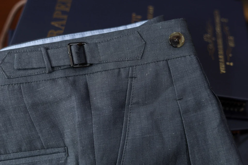 Drapers Golden Selection SS24 Bluestone Herringbone Suit - 14
